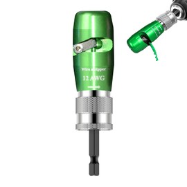 Luckyway Wire Stripper for Drill, Premium American Standard Wire Stripper The Perfect Companion for Your Power Drill (Colorful, Green - 12AWG)