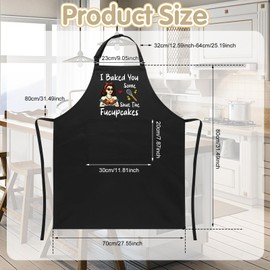 XLSXEXCL Funny Aprons for Women, I Baked You Some Shut The Fucupcakes, Sarcastic Womens Kitchen Baking Apron, Hilarious Retro Baking Gifts for Women, Housewife, Mom, Wife, Sister, Friend
