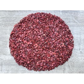 GAF TREASURES Red Jasper Chips C Natural Mini Red Jasper Stones, Crushed Undrilled Red Jasper, Semi-Tumbled Genuine Red Jasper (1/2 lb)