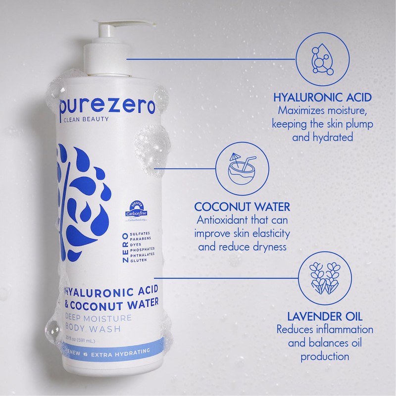 Purezero Hyaluronic Body Wash Deep Moisturizer - Soft Skin Hydration