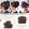 Extensiones Pelo Natural Moños Postizos Coletero Sintético Postizo Rizado Ondulado
