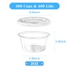 LOYLUX 400 Set 2 oz Jello Shot Cups with Lids,