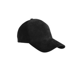 Premium Suede Baseball Cap, Genuine Leather, Adjustable Classic Hat, Adjustable Hat for Men & Women, Soft Durable Material (CA/US, Alpha, One Size, Black)
