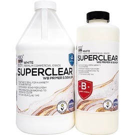 Superclear Waterborne Epoxy Resin Primer & Sealer - White .75 Gallon Kit: Fantastic Epoxy Bonding Primer, Perfect for Countertops, Table Tops, Wood, & More!
