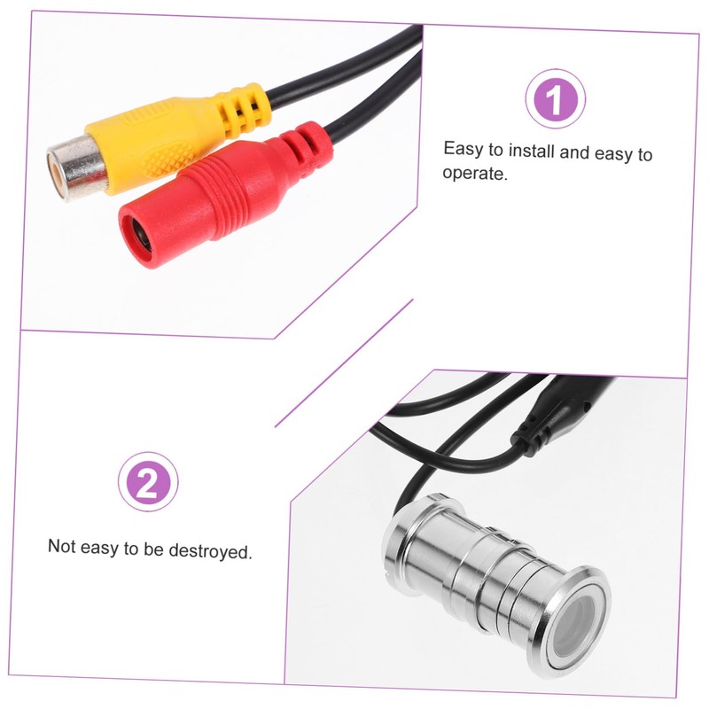 OSALADI 3pcs Indoor Security Peephole Viewer 3.6mm Lens 800tvl Wired