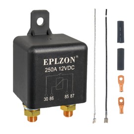 EPLZON 250A 250 Amp 12V DC 4 Pin SPST Starter Relay Continuous Duty Relay Heavy Duty Automotive Power Starter for Truck Boat Marine RV Camper