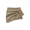 Lands' End Uniform Solid Knit Skort Above The Knee Khaki