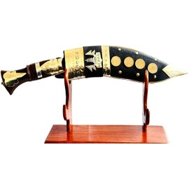 Gorkha Décor Hand Forged Kukri Khukuri Knife Overall 12" Kukri Full Tang - 6" Fixed Blade Decoration Genuine British Gurkha Kukri Khukri For Decorations Purpose, Gift & Collation of Historic Knife