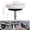White Kitchen Sink Drain Basket Strainer Stopper Replacement for Polymer