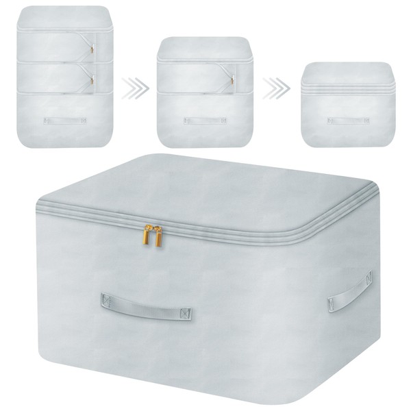 Ultra Space Saving Self Compression Organizer, Comforter Storage Bag for