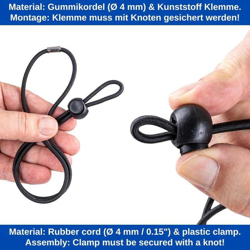 Universal Rubber Band for Rubbish Bins, Pack of 4, Fits