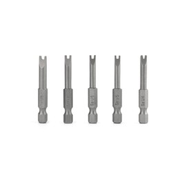 QWORK® Schraubendreher Bits U Typ sicherheitsbits 1/4" Hex Shank 50mm Lange S2 Legierter Stahl Spezial Bit Set