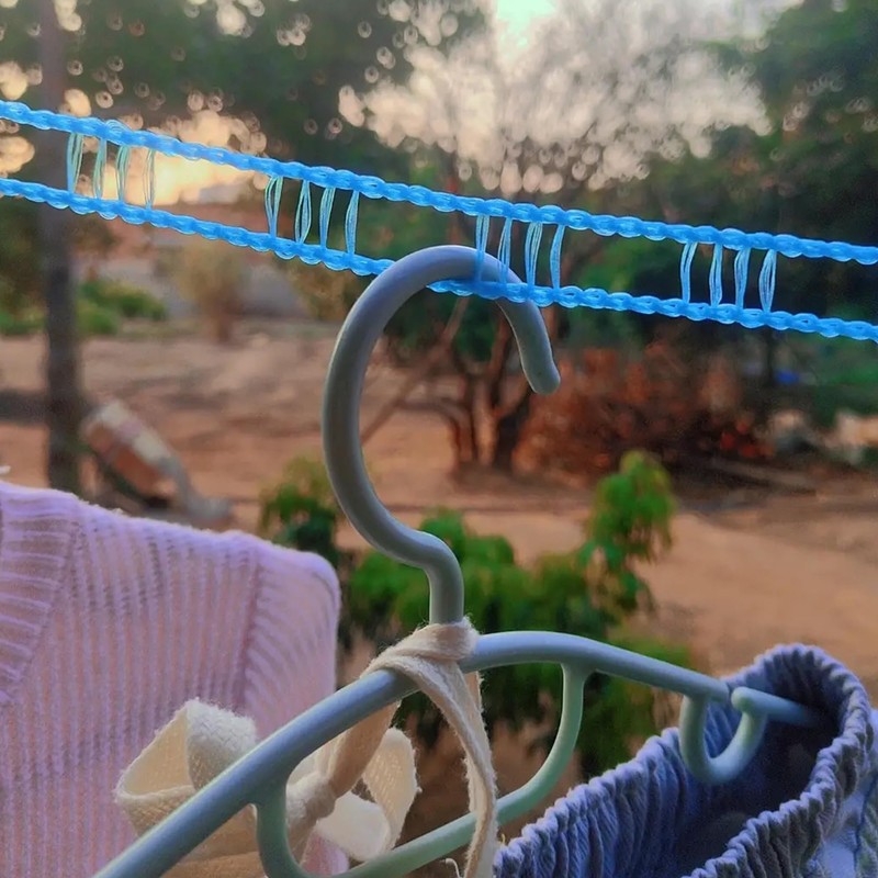 4 PCS 5 Meters Portable Travel Clothes Lines, Washing Line