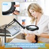 Veemagni 10X Magnifying Glass with Light and Stand, 3-in-1 Adjustable