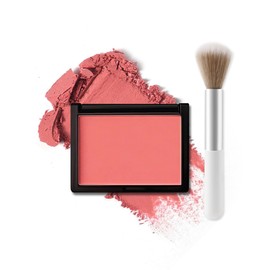 Matte Blush Powder for Cheeks,Contour Face Blusher Palette with Brush,Lightweight High Impact Buildable Color,Transfer-proof Longlasting Facial Makeup,Mother's Day Gift for Women Girl-08# Ambience Red