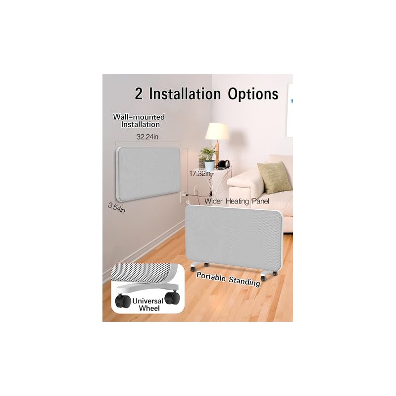 Graphene Convection Panel Infrared Space Heater for Indoor Use Large