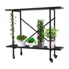 YIYIBYUS 2 Tier Metal Plant Stand, Heavy Duty Potted Flower