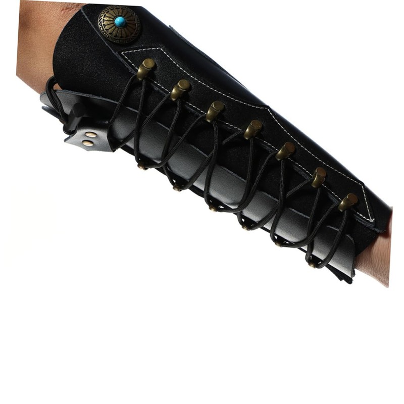 KOMBIUDA Fashion Pu Leather Adjustable Arm Guard for Archery Lightweight