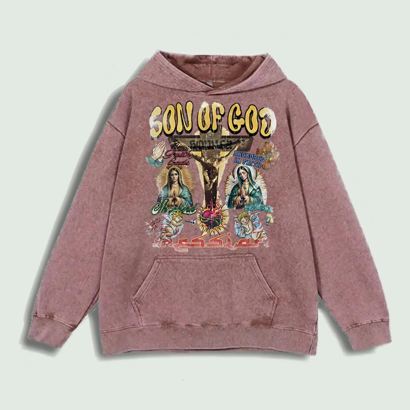 Son of God Religious Graphic Hoodie 100% Cotton US Warehouse