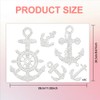 GOMAKERER Pack of 5 Iron-On Rhinestones, Anchor Helmet Pattern, Rhinestones,