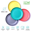 GET FRESH Bamboo Kids Plates Set 4-pack Reusable Dinner Plates