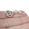 Silver Celtic Knot Clip-On Charm, Timeless Elegance Design + Lobster