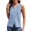 MEILANZJ Sweater Vest for Women Summer Tops Sleeveless Striped Button