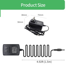 Security-01 AC to DC 12V 2A Power Supply Adapter 5.5mm x 2.1mm for CCTV Camera DVR NVR,LED Strip,24 Watt Max,1.2m Cord,UL Listed
