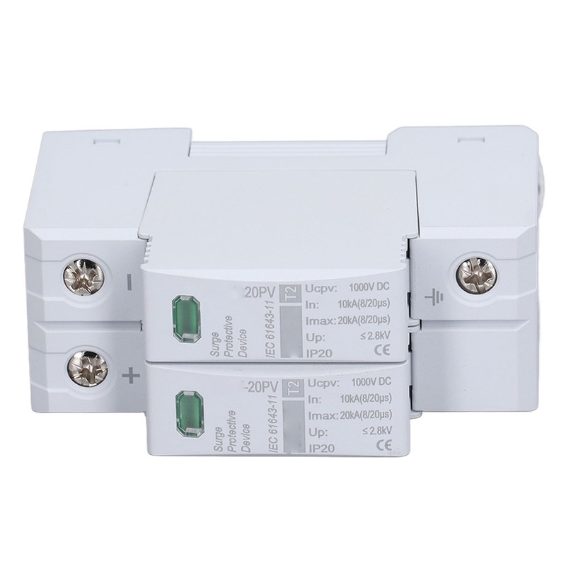 DC Solar PV Surge Protector 2P 10 To 20KA 35mm