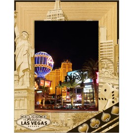 Welcome to Fabulous Las Vegas Nevada Laser Engraved Wood Picture Frame Portrait (4 x 6)