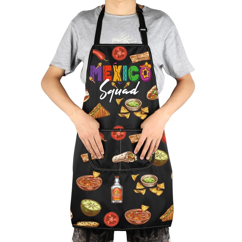 JNIAP Mexican Chef Apron Mexican Kitchen Apron El Jefe Apron
