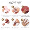 Hkanlre Press on Long Nails Square Blue Fake Nails Tips
