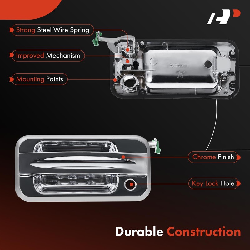 A-Premium Front Left Driver Side Exterior Door Handle with Keyhole