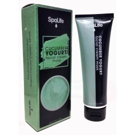 SpaLife LOT 3 x Cucumber Yogurt Facial Cream Mask Soothing & Softening 4.05 oz Ea SEALED