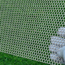 FengYoo 23.6"x11.8" Perforated Metal Sheets 19 Gauge Expanded Metal Mesh Opening Hexagonal Hole 1/4" (About 6mm) Perforated 304 Stainless Steel Sheet Mesh Screen Panel Decorative Panel Decorati Plate