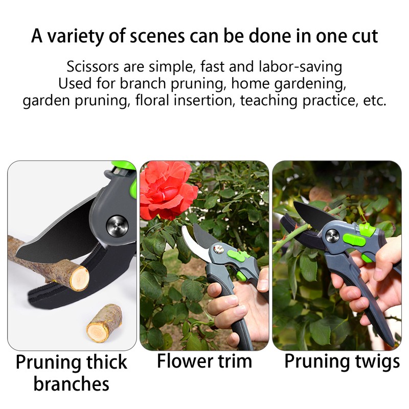 Pruning Shears Garden Fruit Tree LaborSaving Scissors with NonSlip Tooth