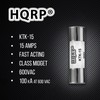 HQRP 5-Pack KTK-15 Midget Fast-Acting Digital Multimeter Fuse 15 A