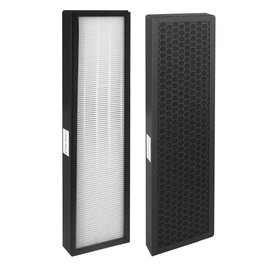 Byseacore F1701HE, 30613 Replacement Filter Compatible with Hunter Air Purifier Models HT1701, 30100, 3-in-1 Filtration with Activated Carbon, 2 Count