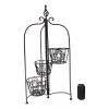 Ebros Gift Vintage Rust Finish French Cottage Scroll Metal 3