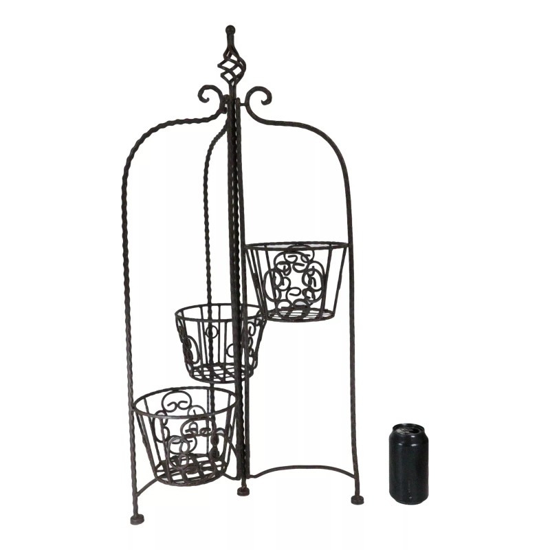 Ebros Gift Vintage Rust Finish French Cottage Scroll Metal 3