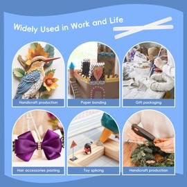 Xpieoyrm Pack of 100 Hot Glue Sticks, 7 x 150 mm, Transparent Hot Glue Sticks, Quick Drying, DIY Hot Glue Replacement Sticks, EVA Resin Hot Glue Sticks, for Hot Glue Gun Sticks for DIY and Repairs