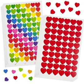 2040 PCS Red Heart Shape Stickers, Colorful Love Labels Self Adhesive Stickers for Invitation Seals, Party, Gift Packaging, DIY Arts Crafts Decoration.