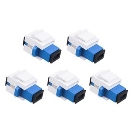 Xunsomten-5pcs SC/UPC Fiber Coupler Keystone Jack Module for Patch Board and Wall Panel Fiber Cable Adapter SC Singlemode