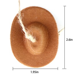 Caishun Western Cowboy Hat Pendant Accessory 4 Inch Handmade Car Mirror Hanging Car Accessory Home Party Decoration Christmas Tree Decoration