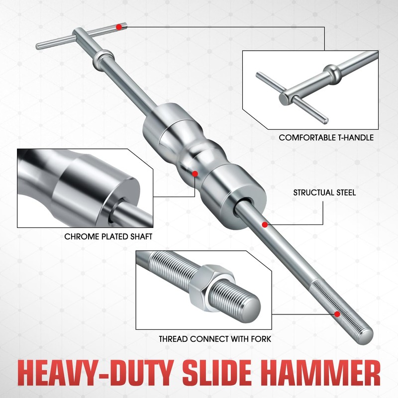 DNA MOTORING CV Axle Puller Tool Set, Slide Hammer Puller