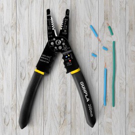 Gunpla Wire Stripper Multi-Function Tool for Cutting Cables Screws Comfortable Gripping Serrate Nose Crimper Cutter Plier Stripping Wires and Crimping Terminals and Connections 8 inch / 200mm