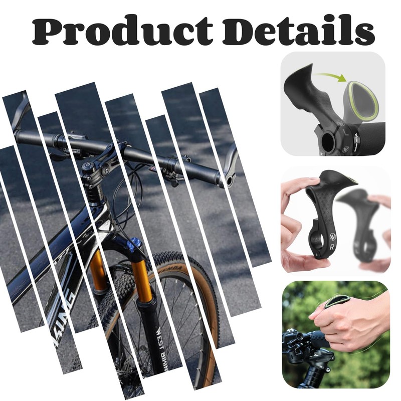 Weploda 1 Pair Bicycle Grips, Bicycle Handlebar Grips for MTB,