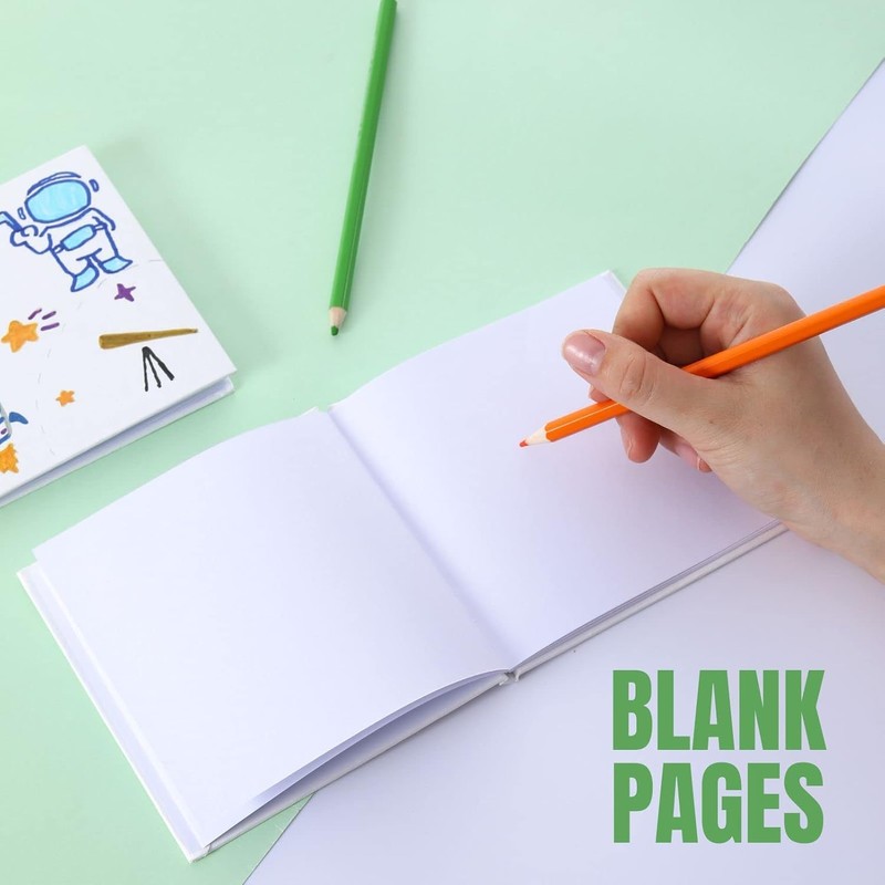 36 Pack Hardcover Blank Book,5x5 Inch Unlined Sketchbook Journal -