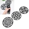 3pcs Modern Kitchen Trivets Waterproof Hollow Carved High Temperature Resistance