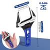 WORKPRO 6-Inch Stubby Adjustable Wrench, 1.5-Inch Extra Wide Jaw Opening